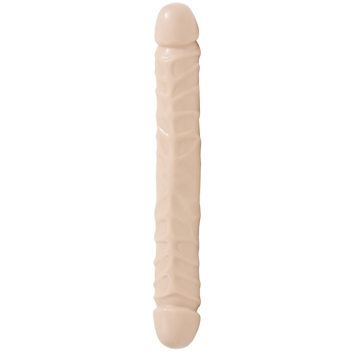 Jr. Veined Double Header - Dildo with Double Ends - 12 / 30 cm