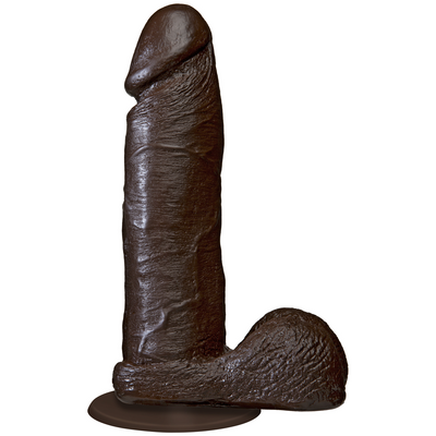 Realistic Cock with Balls - Removable Vac-U-Lock Suction Cup - 6 / 16 cm - Chocolate