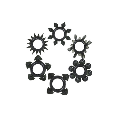 Tower Of Power - Cock Ring Set - 6 Pieces