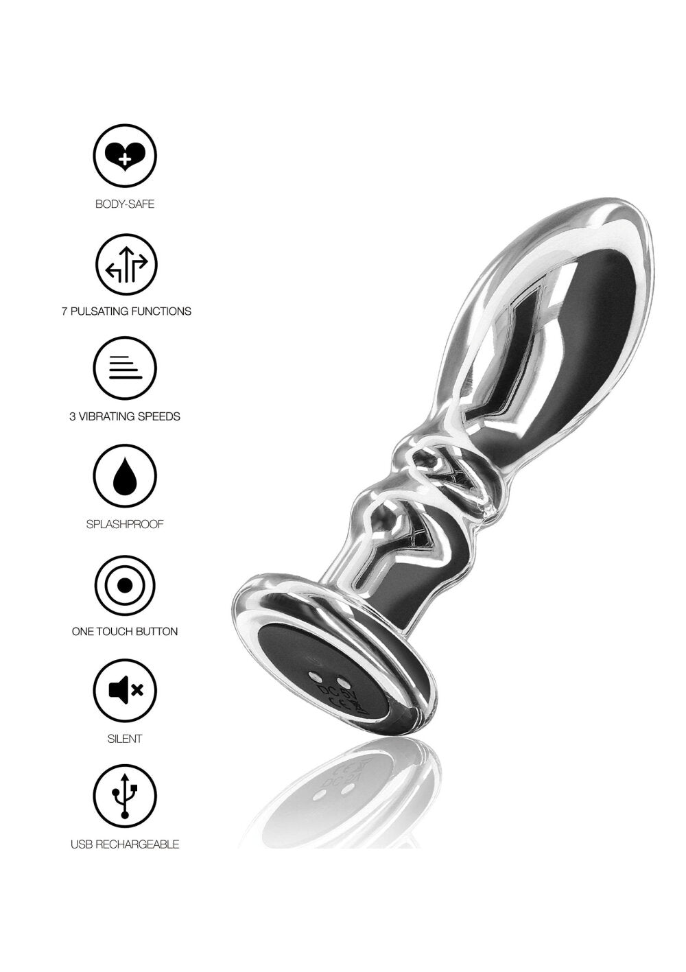 ToyJoy Buttocks Vibrating Metal Buttplug M