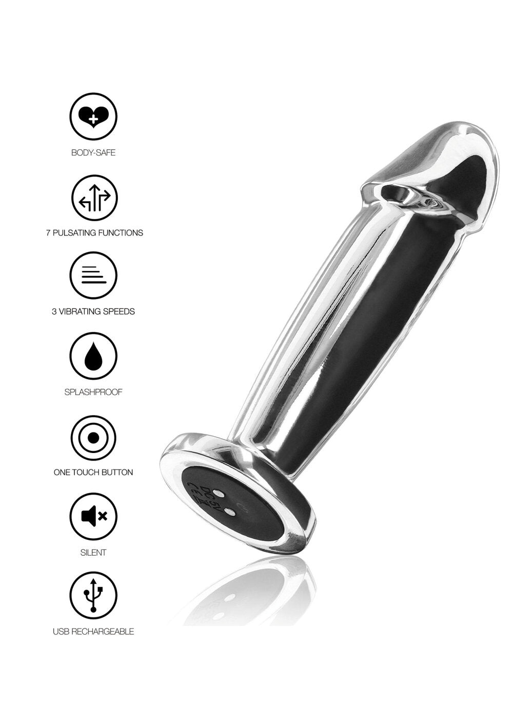 ToyJoy Buttocks Vibrating Metal Buttplug