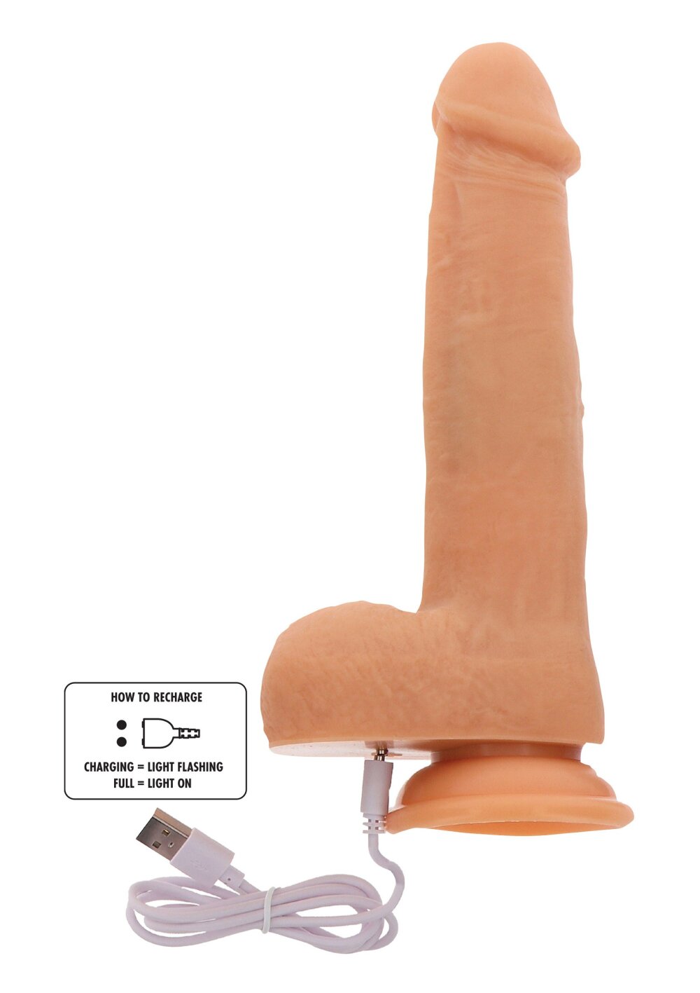 ToyJoy Get Real Rotating Beads & Vibrating Dildo 21 cm