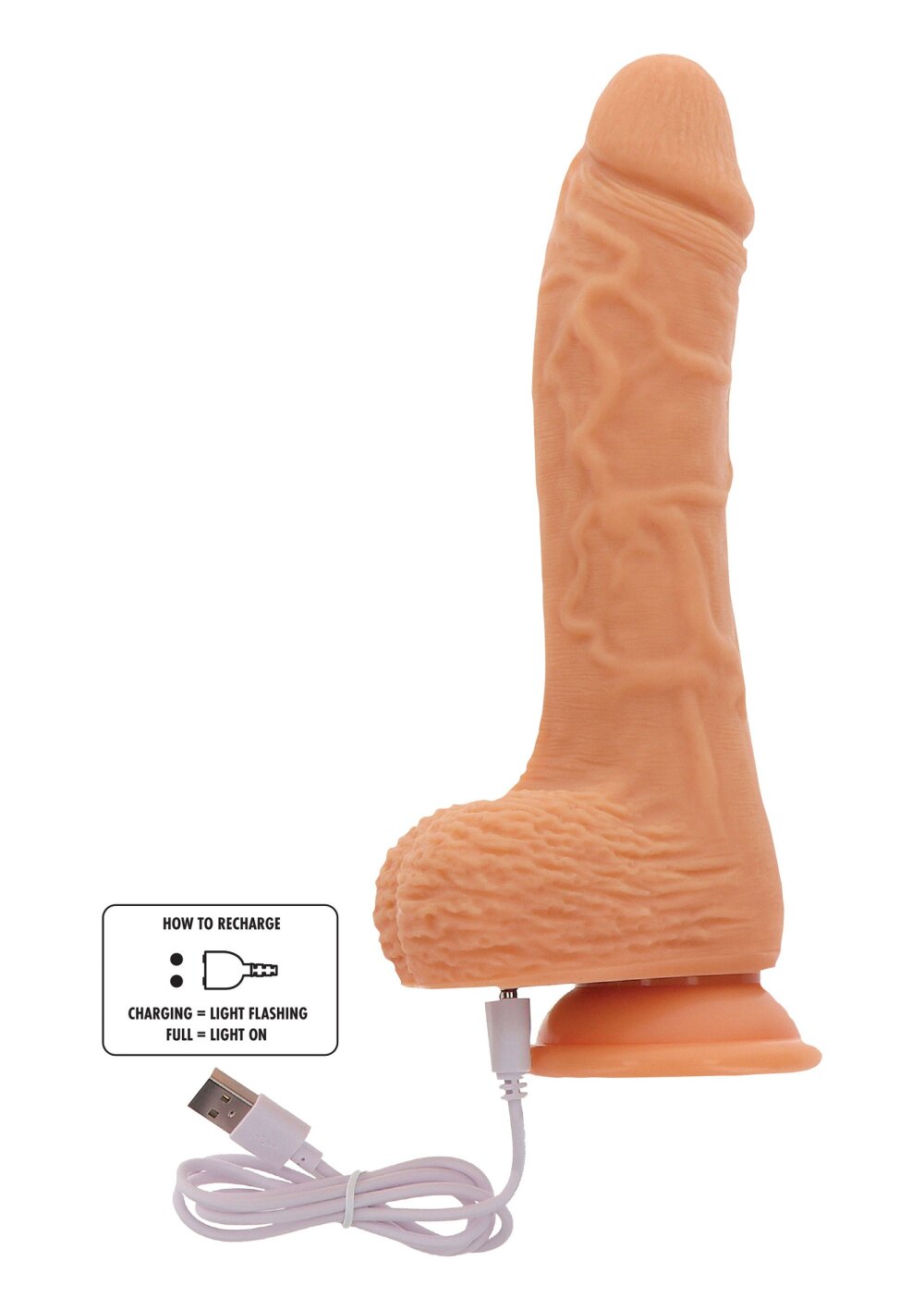 ToyJoy Get Real Up&Down Rotating Vibrating Dildo 21 cm