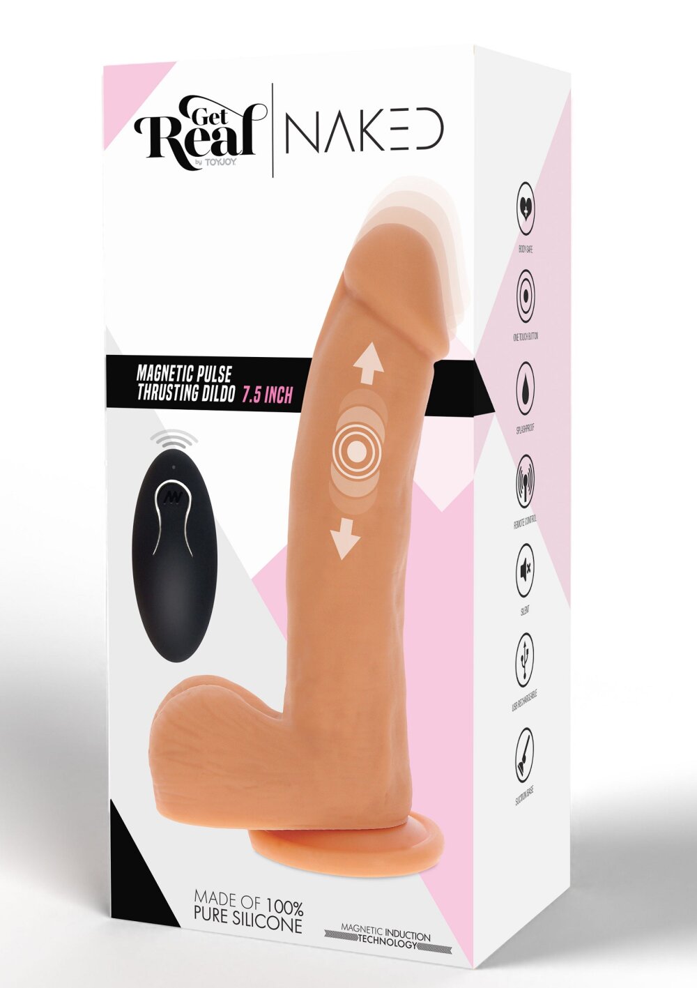 ToyJoy Get Real Magnetic Pulse Trusting Dildo 19.5 cm