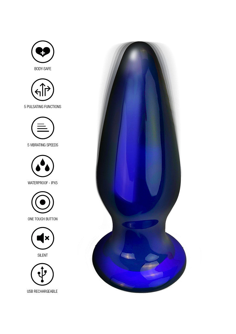 ToyJoy Buttocks Shining Vibrating Glass Plug