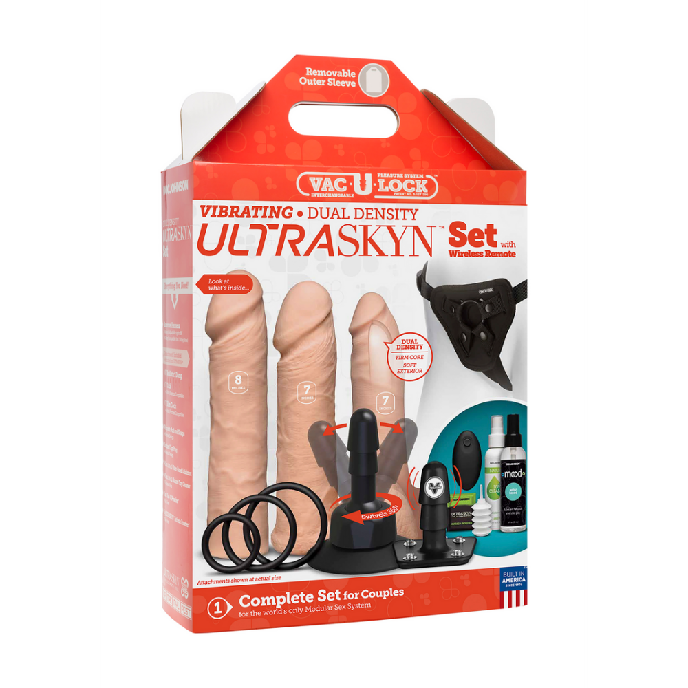 Vibrating Dual Density ULTRASKYN Toys Set + Remote Control