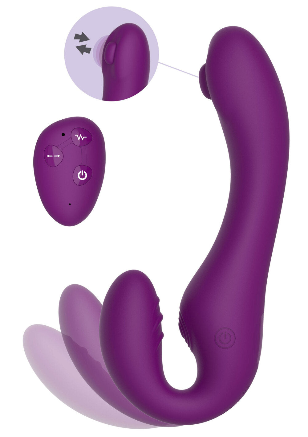 Xocoon Strapless Strap-On Pulse Vibrator