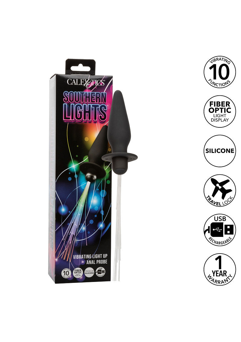 CalExotics Southern Lights Vibrating Light Up Anal Probe