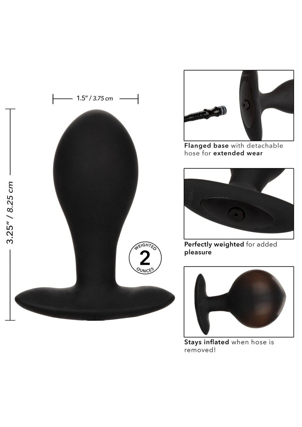 CalExotics Weighted Silicone Inflatable Plug Large