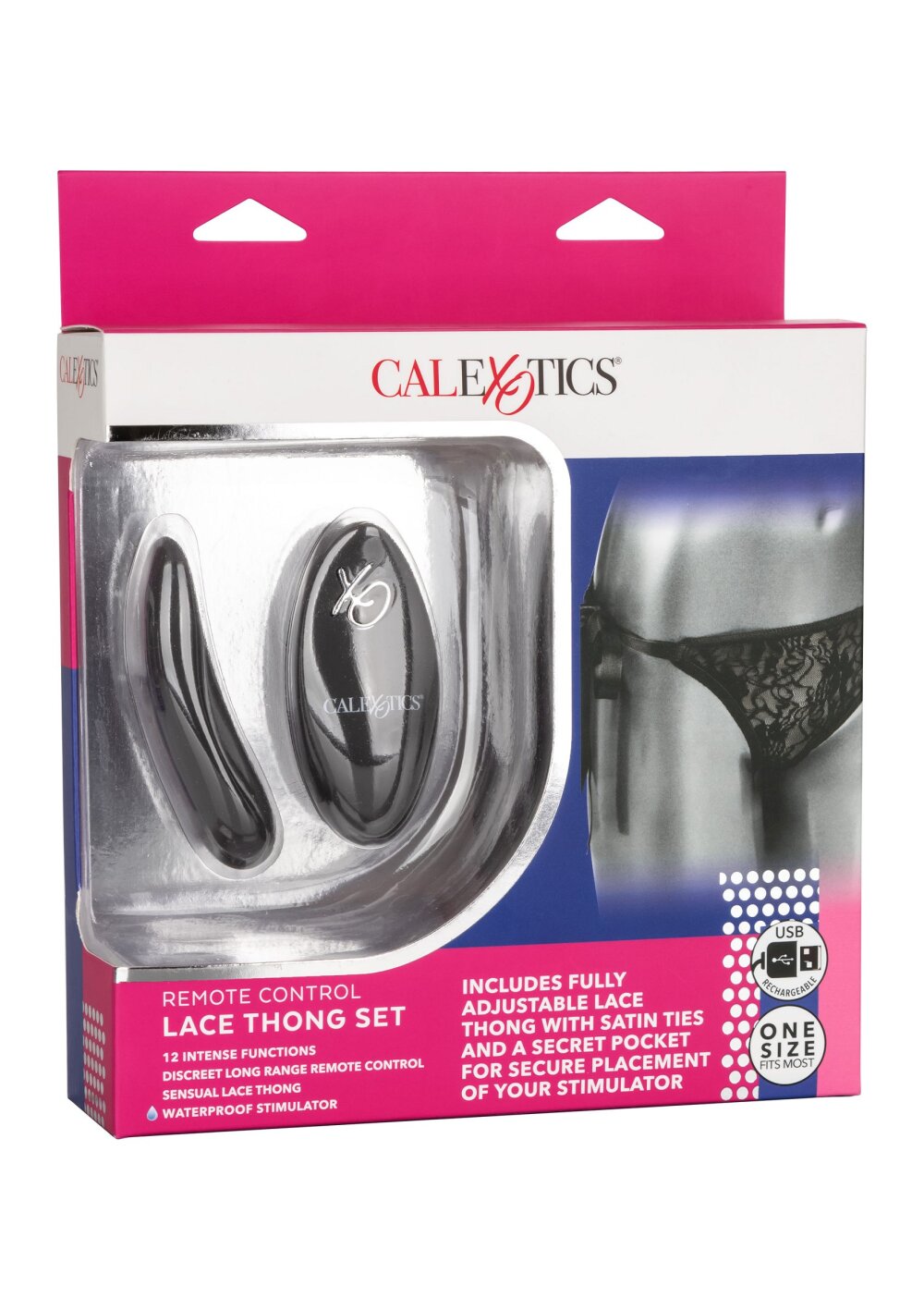 CalExotics Remote Control Lace Thong Set