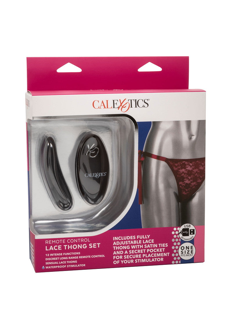 CalExotics Remote Control Lace Thong Set