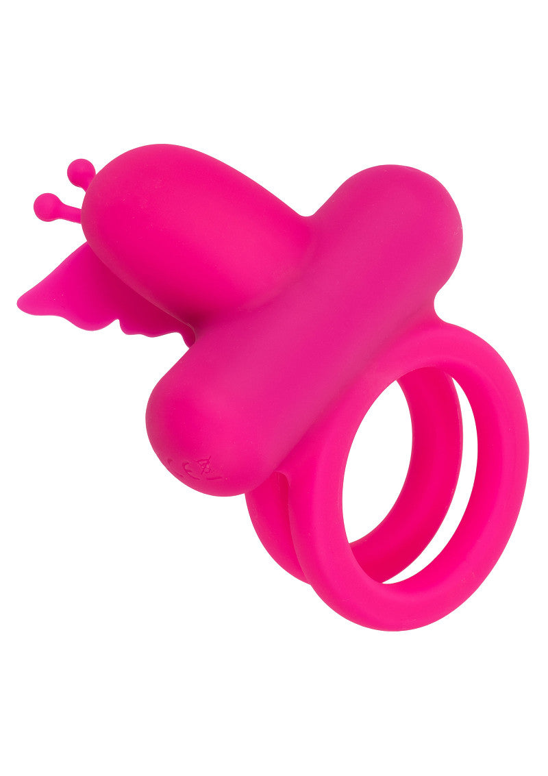 CalExotics Silicone Rechargeable Dual Butterfly Ring