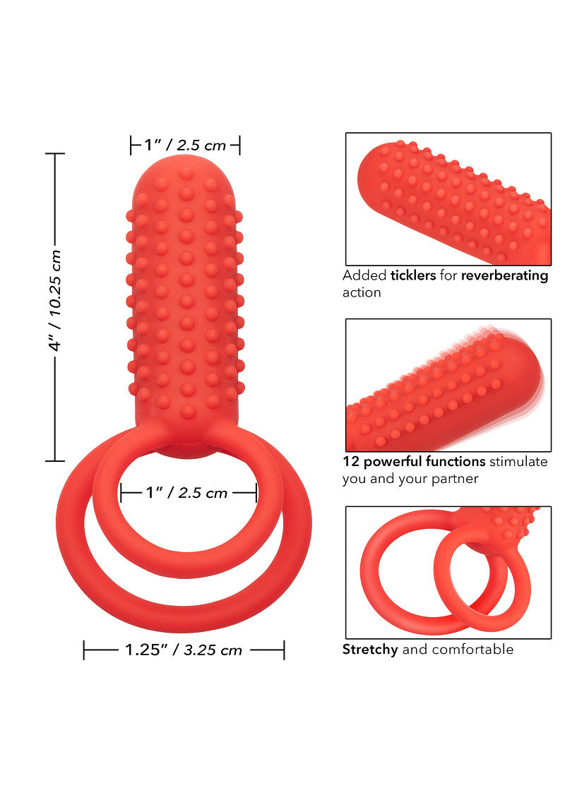 CalExotics Silicone Rechargeable Vertical Dual Enhancer