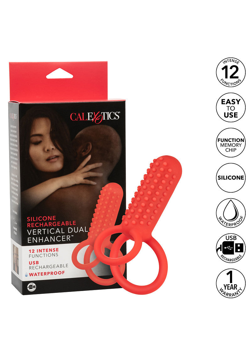 CalExotics Silicone Rechargeable Vertical Dual Enhancer