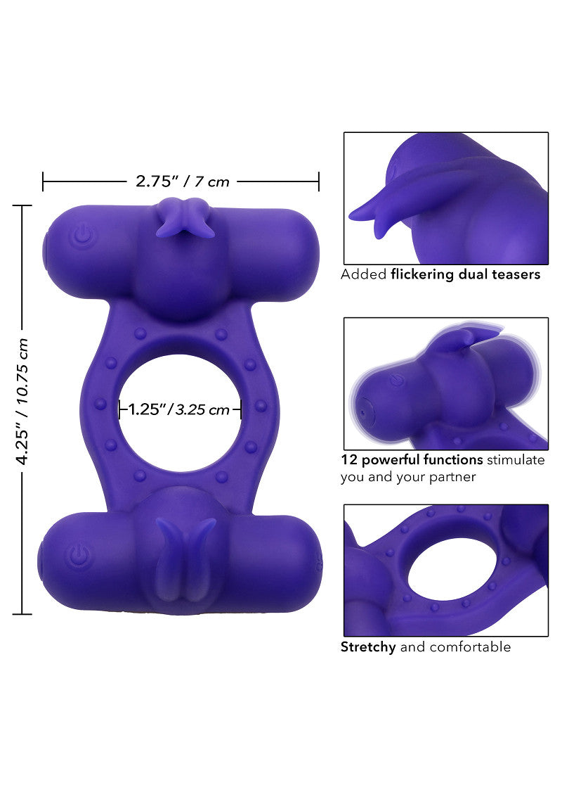 CalExotics Silicone Rechargeable Triple Orgasm Enhancer