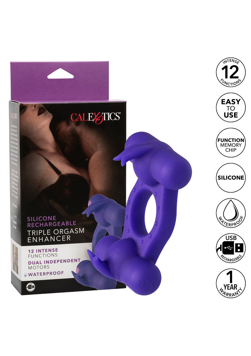 CalExotics Silicone Rechargeable Triple Orgasm Enhancer