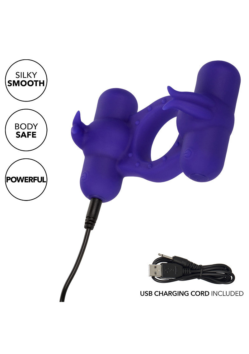 CalExotics Silicone Rechargeable Triple Orgasm Enhancer