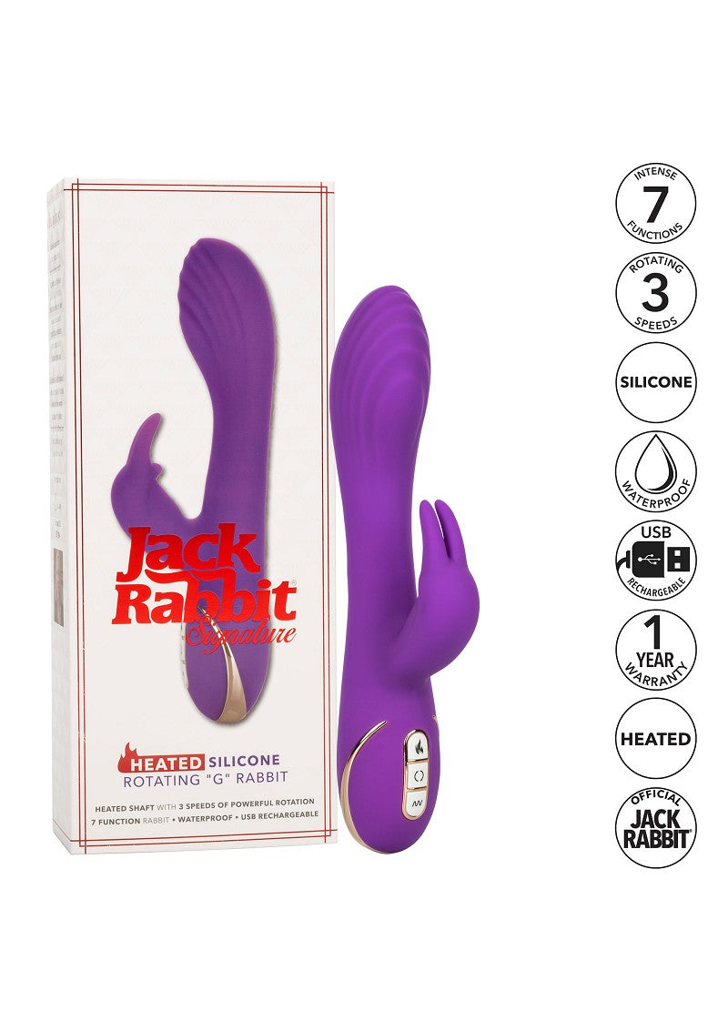 CalExotics Jack Rabbit Signature Heated Silicone Rotating 'G' Rabbit