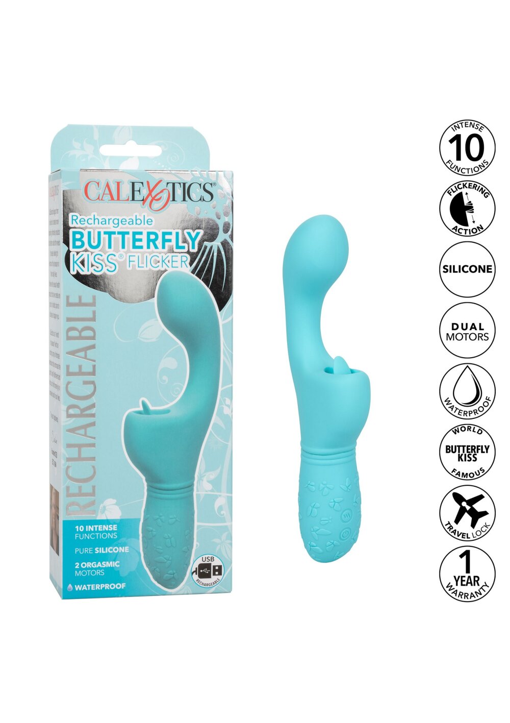 CalExotics Rechargeable Butterfly Kiss Flicker