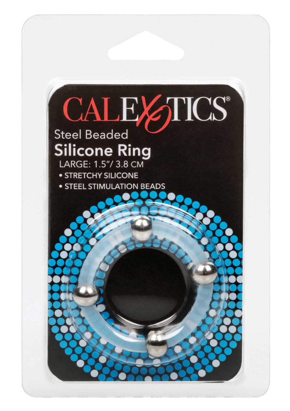 CalExotics Steel Beaded Silicone Ring Large