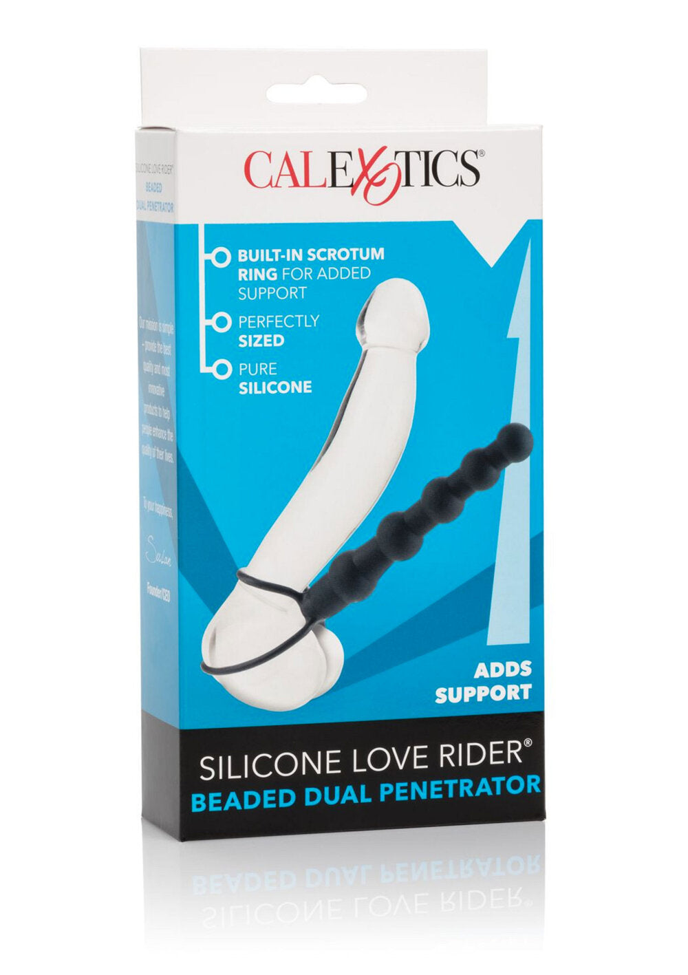 CalExotics Silicone Love Rider Beaded Dual Penetrator