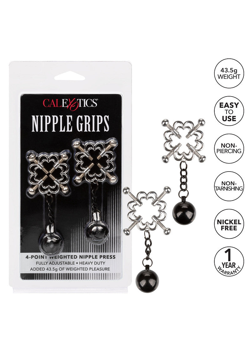 CalExotics Nipple Grips 4-Point Weighted Nipple Press