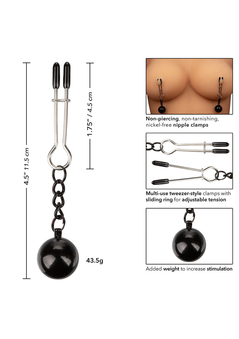 CalExotics Nipple Grips Weighted Tweezer Nipple Clamps