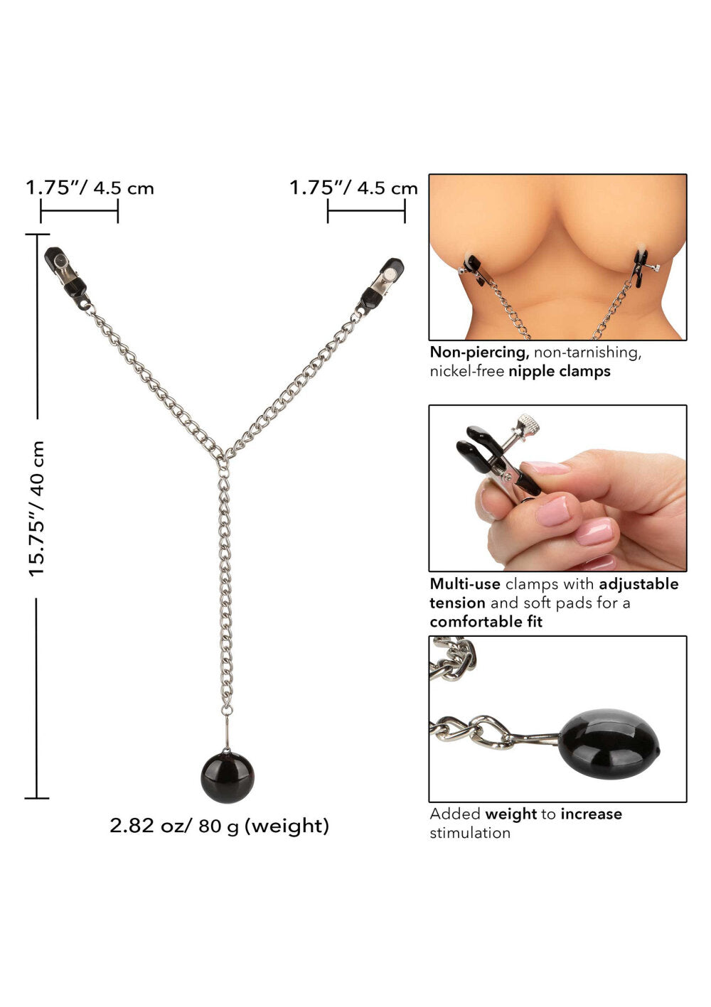 CalExotics Nipple Play Weighted Disc Nipple Clamps