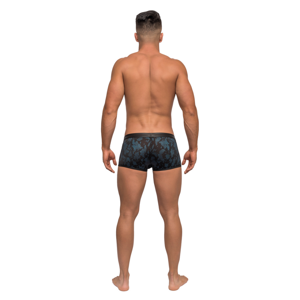 Trägershorts – S – Blau/Schwarz