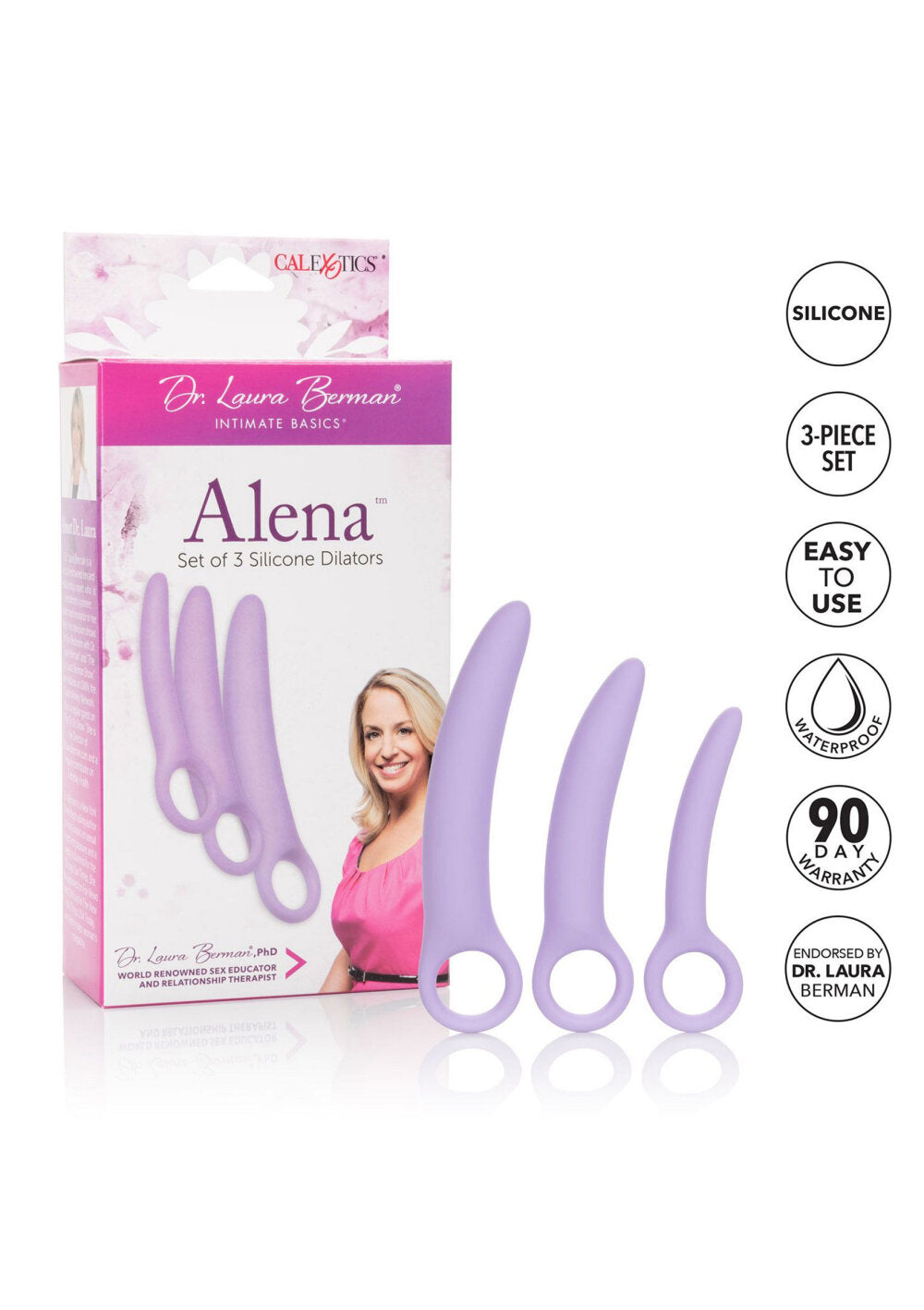 CalExotics Dr. Laura Berman Alena Set of 3 Silicone Dilators