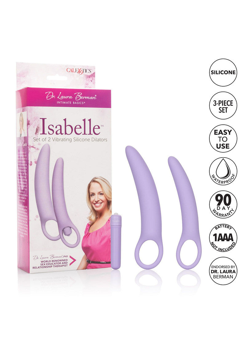 CalExotics Dr. Laura Berman Isabelle Set of 2 Vibrating Silicone Dilators