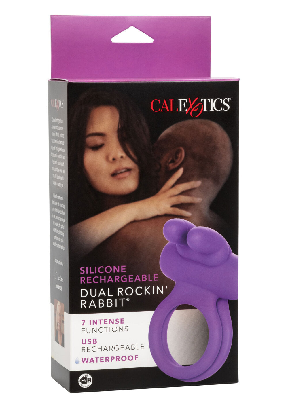 CalExotics Silicone Rechargeable Dual Rockin’ Rabbit Enhancer