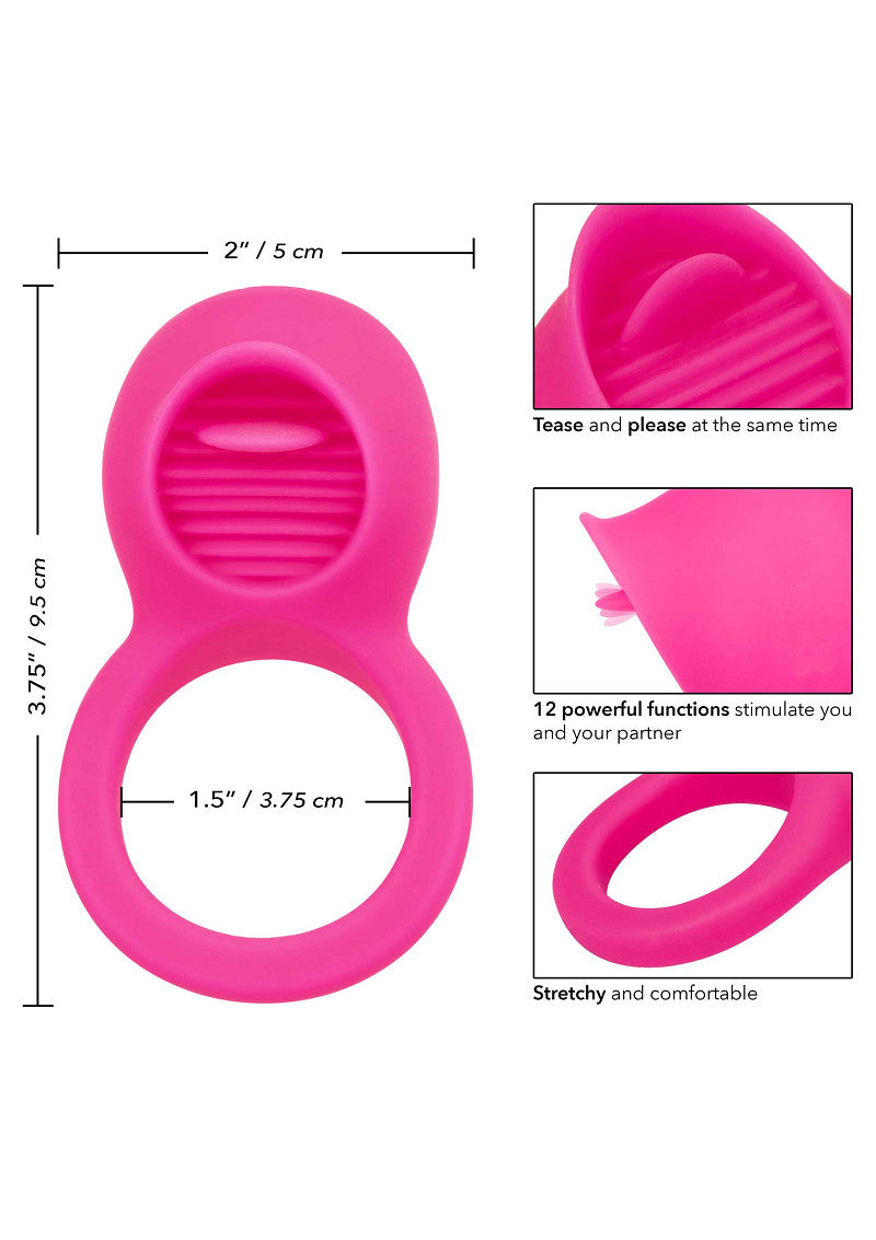 CalExotics Silicone Rechargeable Teasing Tongue Enhancer