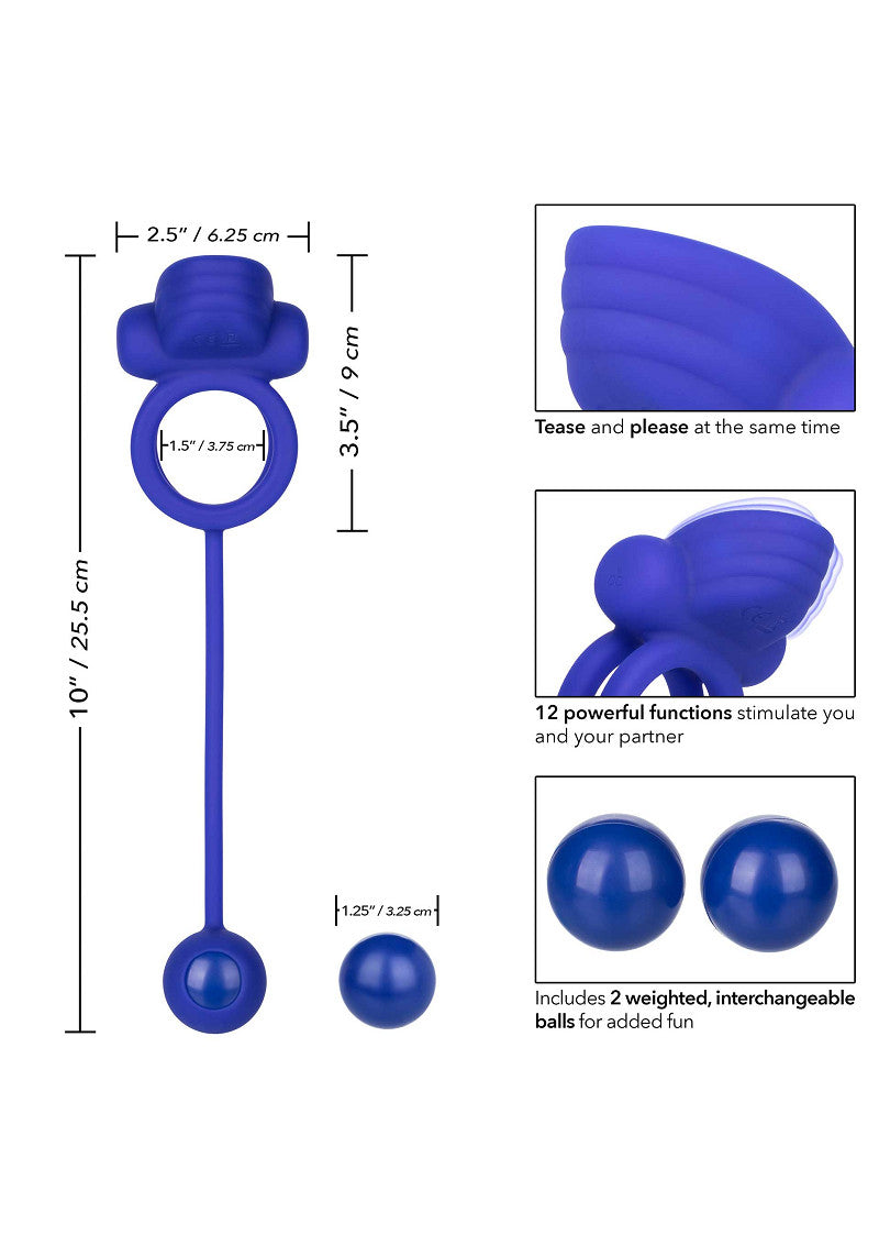 CalExotics Silicone Rechargeable Dual Rockin' Rim Enhancer