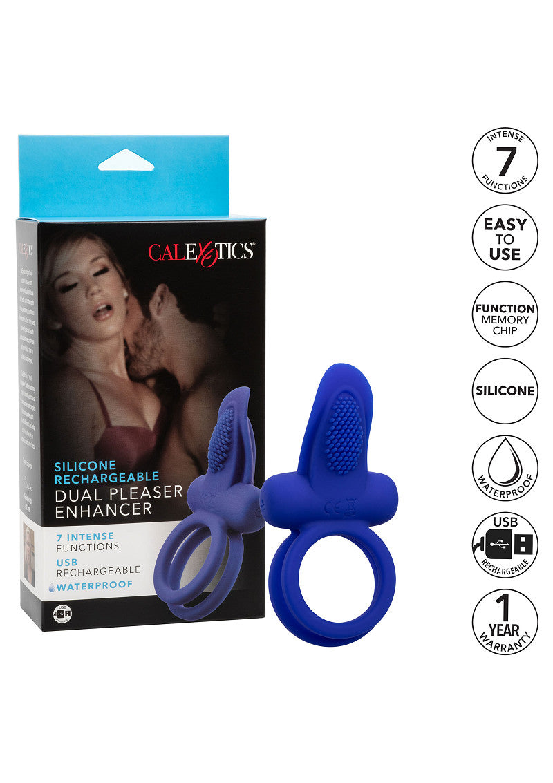 CalExotics Silicone Rechargeable Dual Pleaser Enhancer