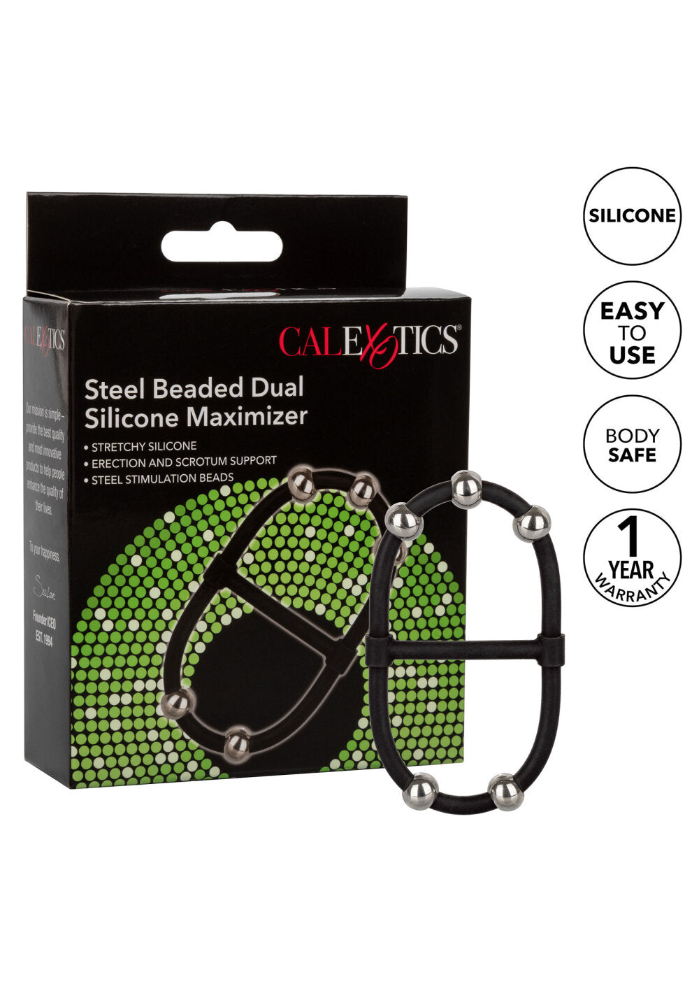 CalExotics Steel Beaded Dual Silicone Maximizer