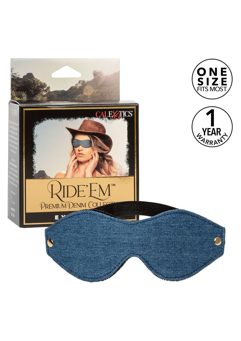 CalExotics Ride 'em Premium Denim Collection Eye Mask