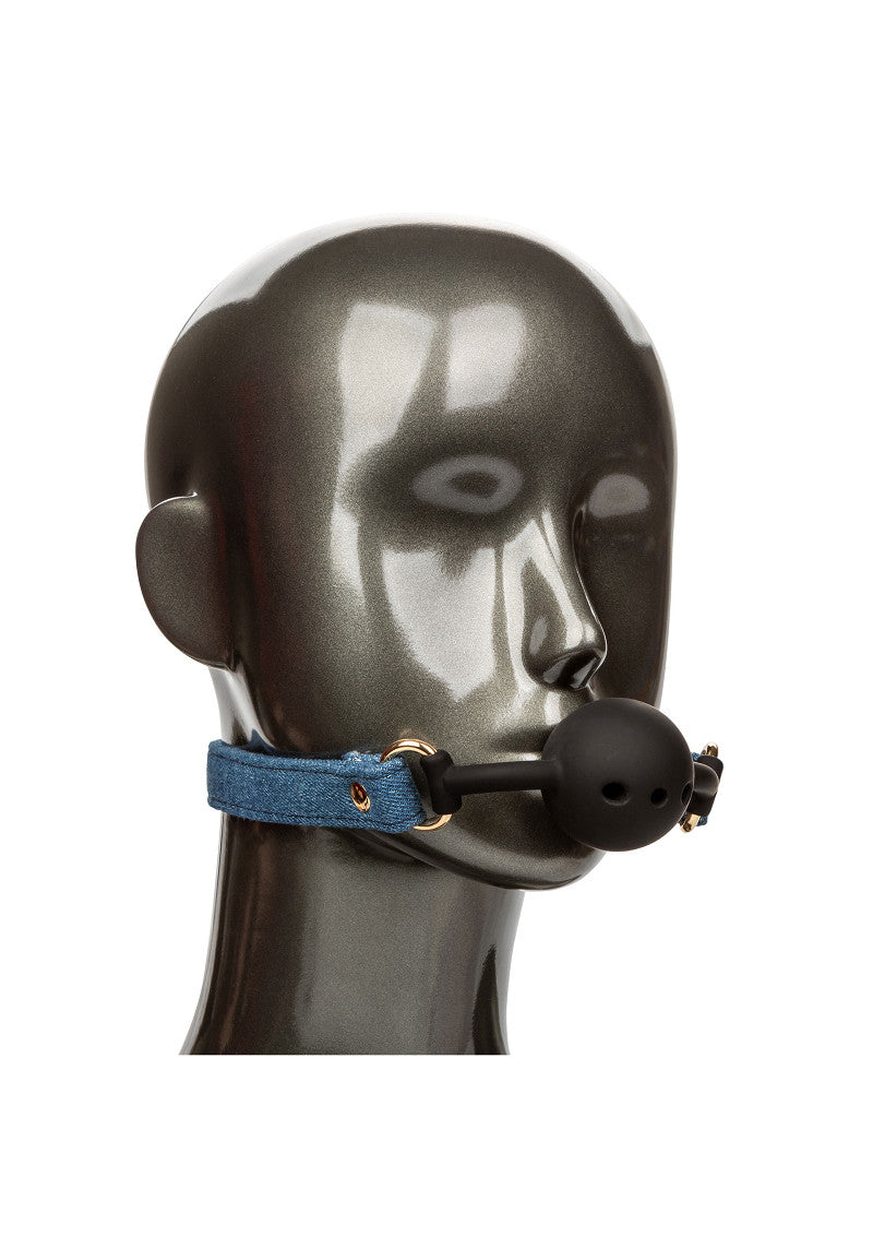 CalExotics Ride 'em Premium Denim Collection Ball Gag