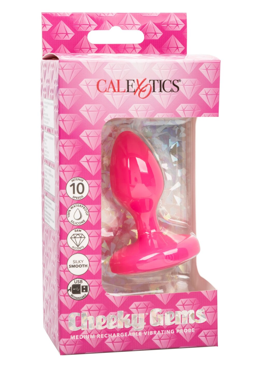 CalExotics Cheeky Gems Medium Rechargeable Vibrating Probe