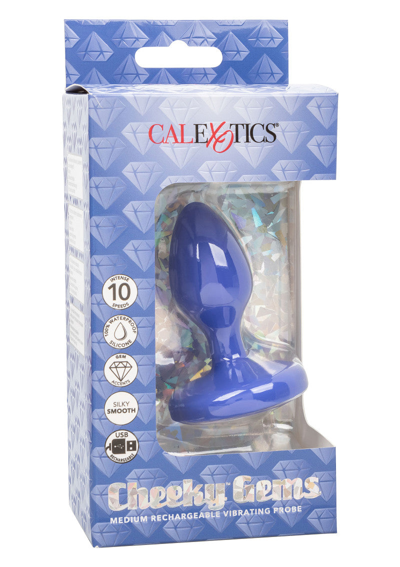 CalExotics Cheeky Gems Medium Rechargeable Vibrating Probe