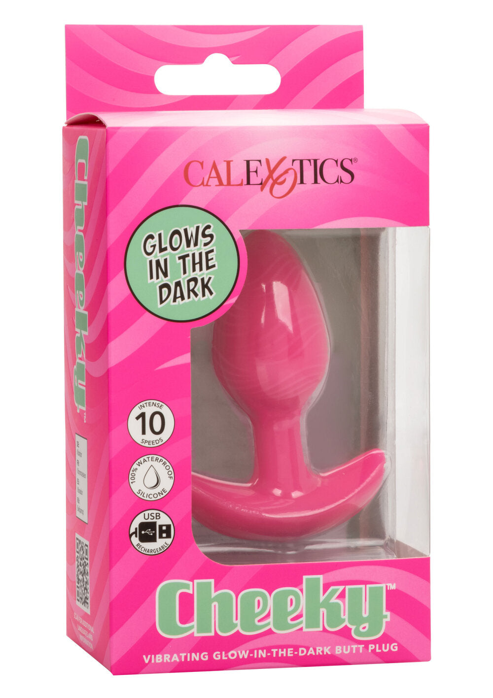 CalExotics Cheeky Vibrating Glow-In-The-Dark Butt Plug Small