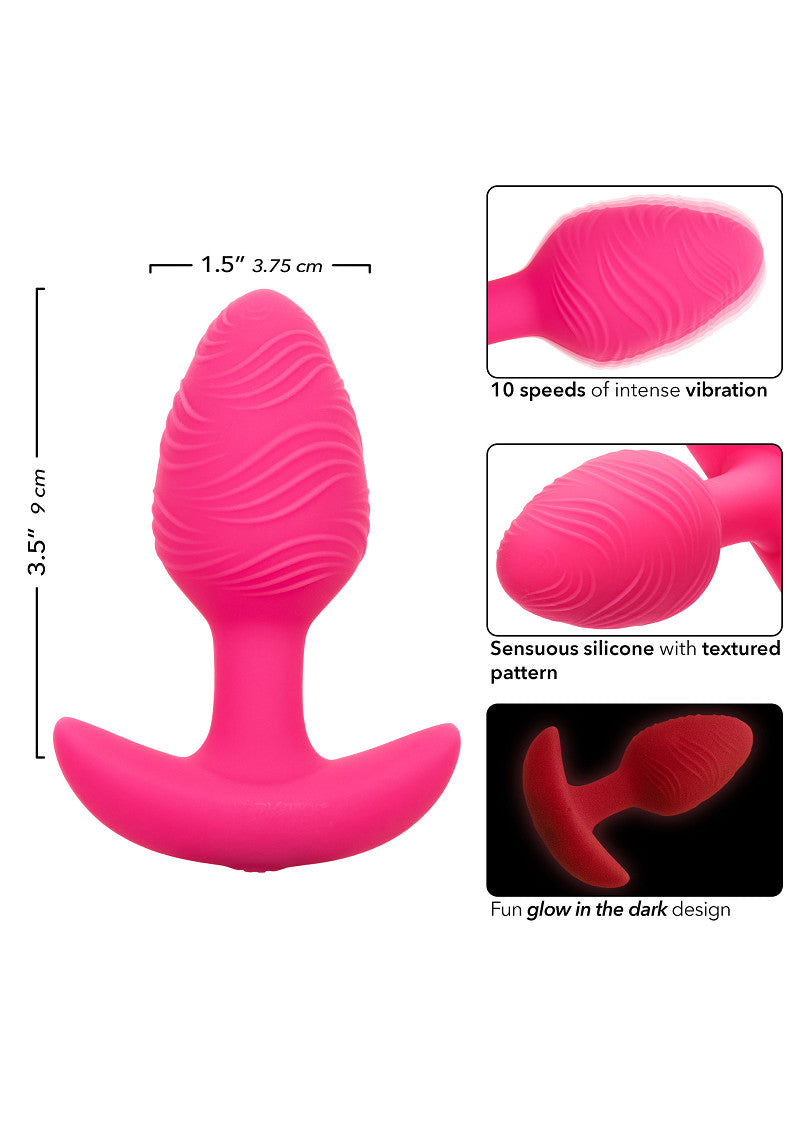 CalExotics Cheeky Vibrating Glow-In-The-Dark Butt Plug Small