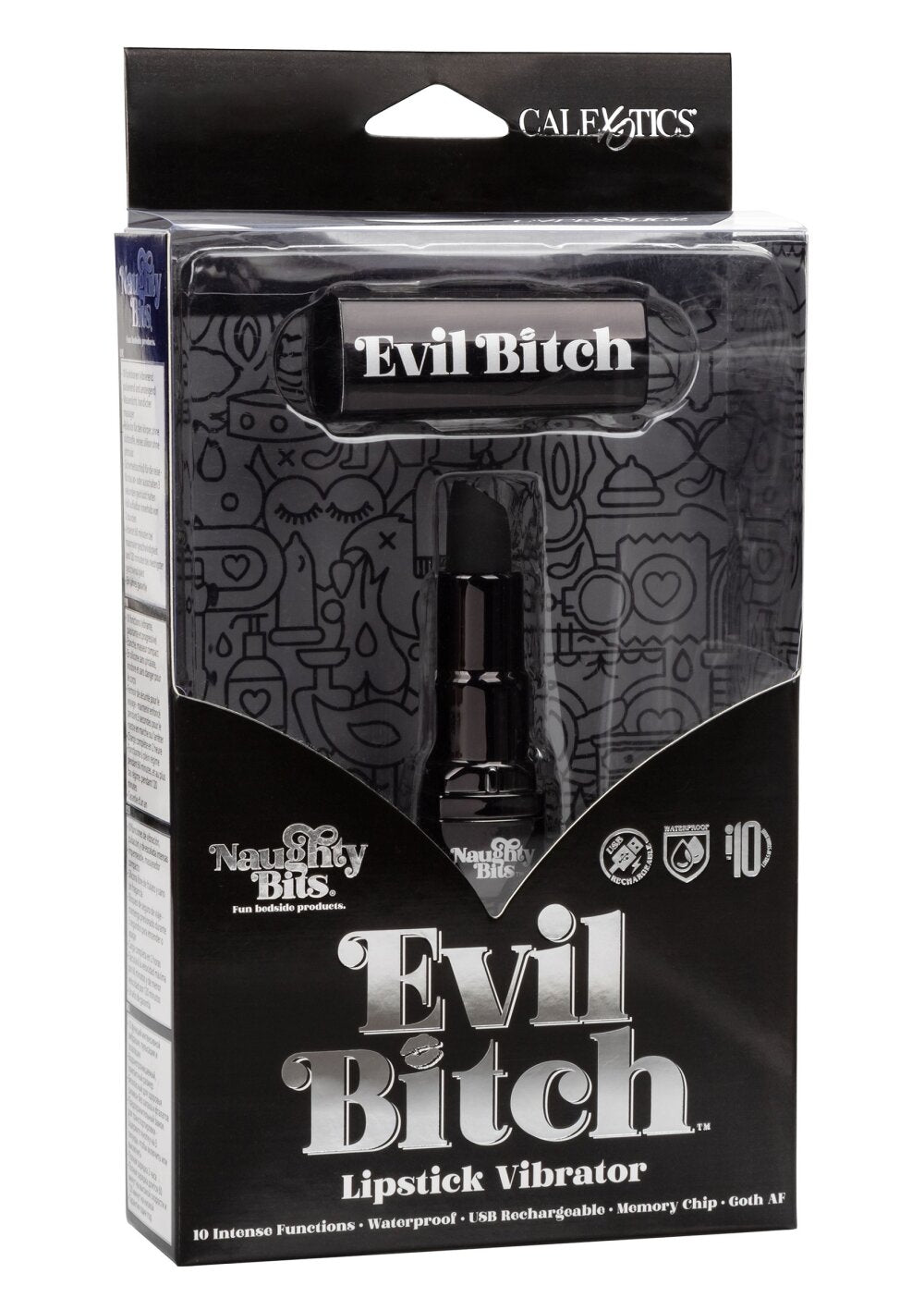 CalExotics Naughty Bits Evil Bitch Lipstick Vibrator