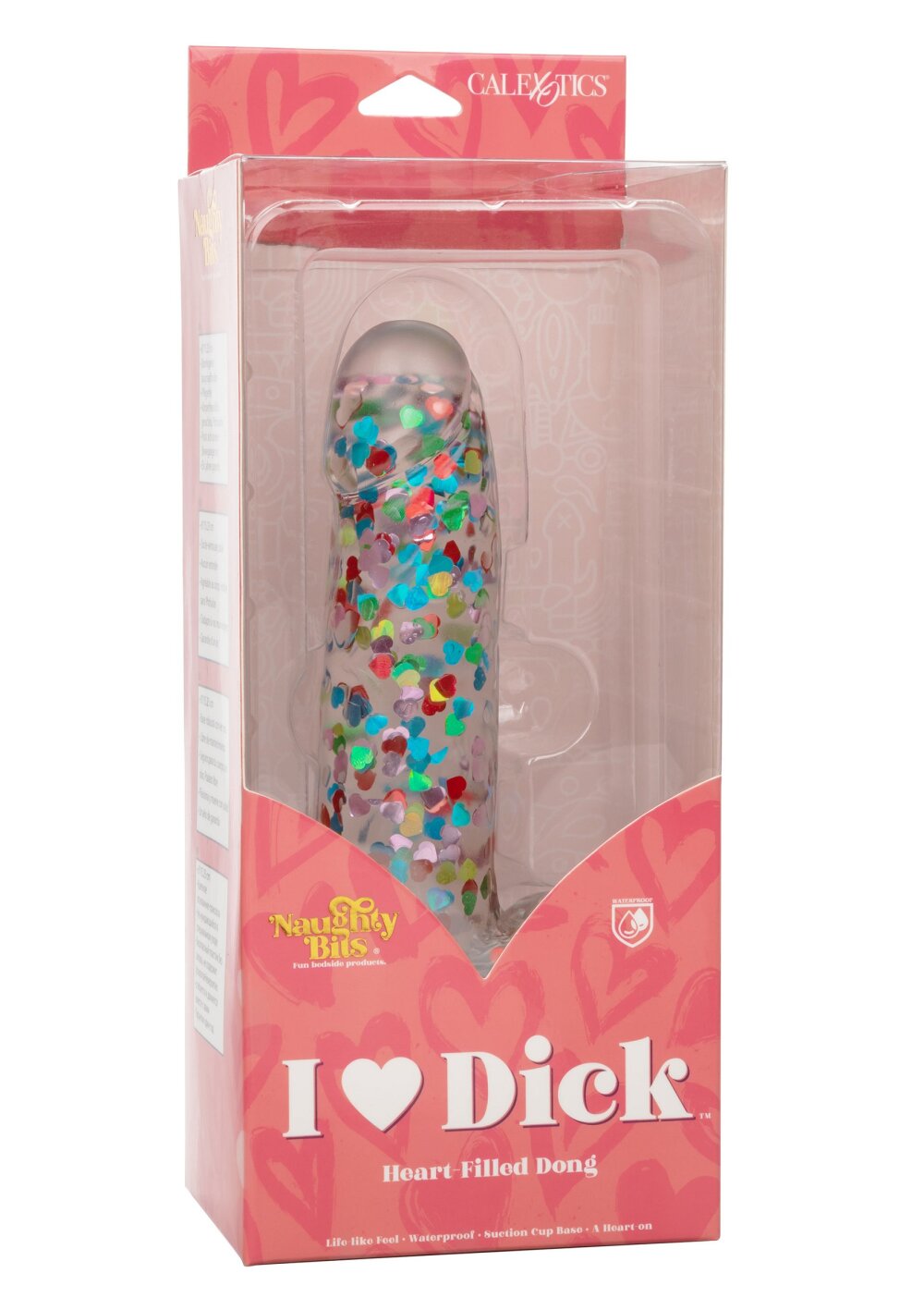 CalExotics Naughty Bits I Love Dick Heart-filled Dong