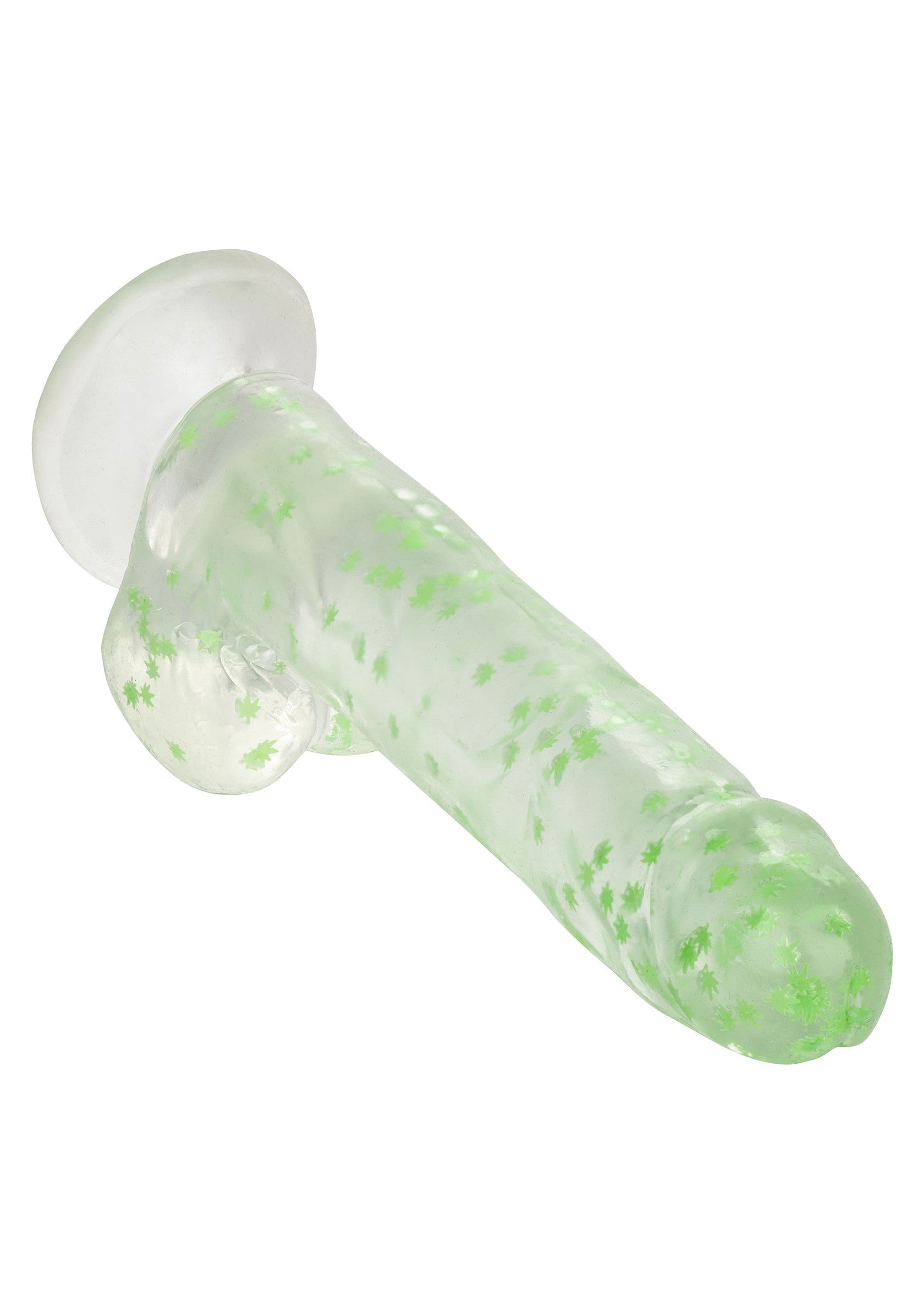 CalExotics Naughty Bits I Leaf Dick Glow-In-The-Dark Weed Leaf Dildo