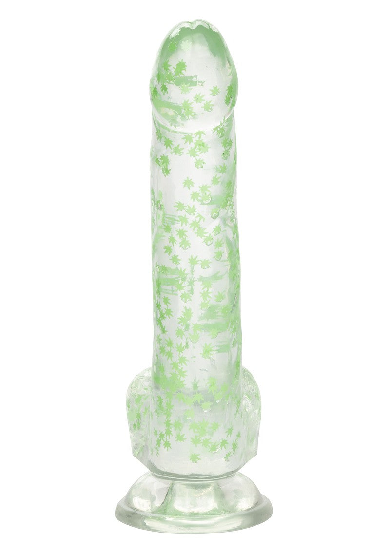 CalExotics Naughty Bits I Leaf Dick Glow-In-The-Dark Weed Leaf Dildo