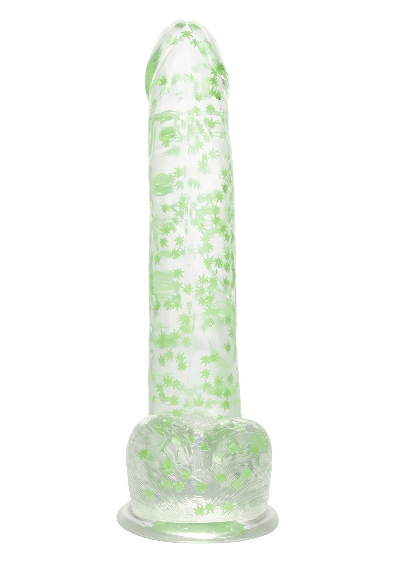 CalExotics Naughty Bits I Leaf Dick Glow-In-The-Dark Weed Leaf Dildo