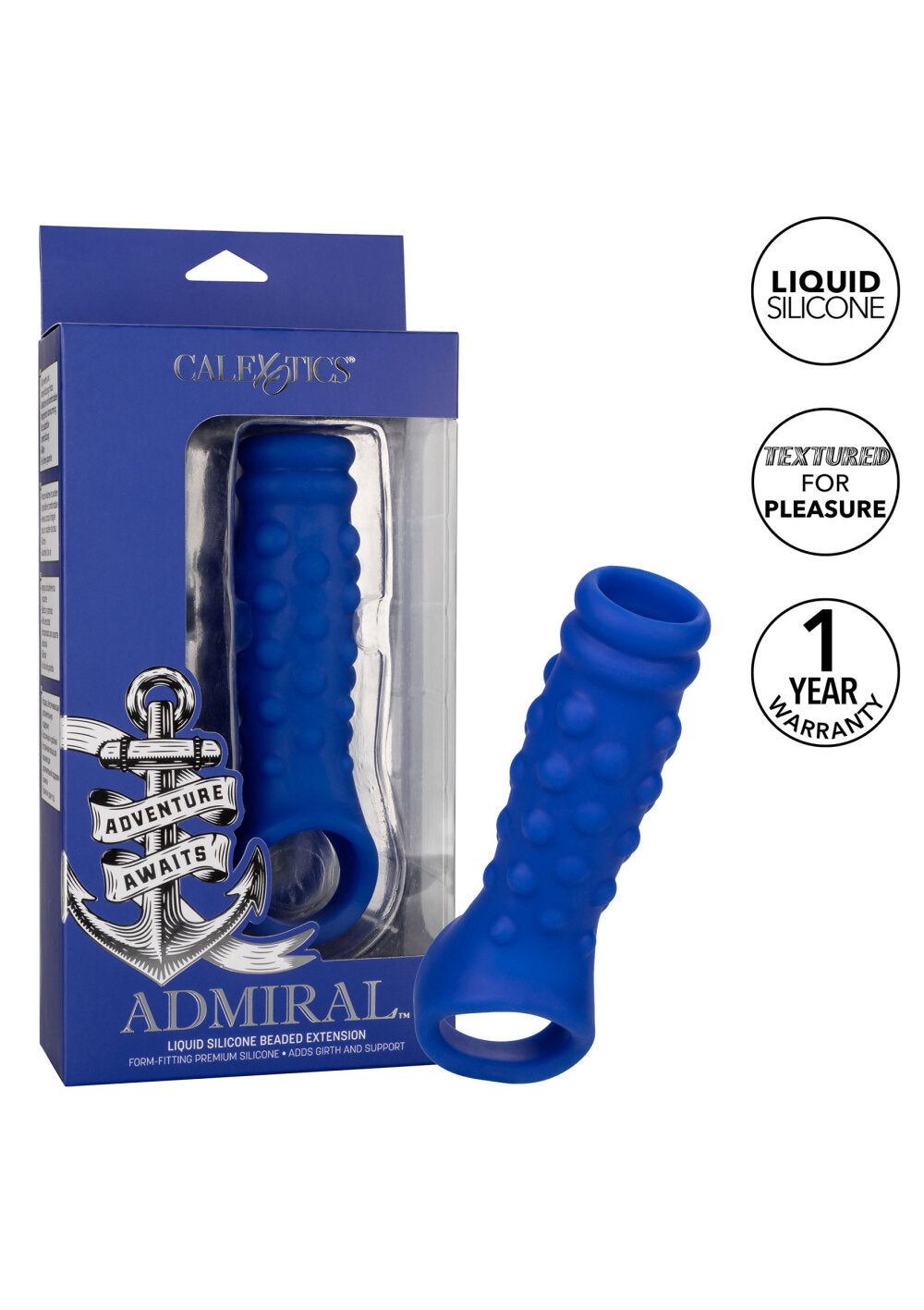 CalExotics Admiral Liquid Silicone Beaded Extension