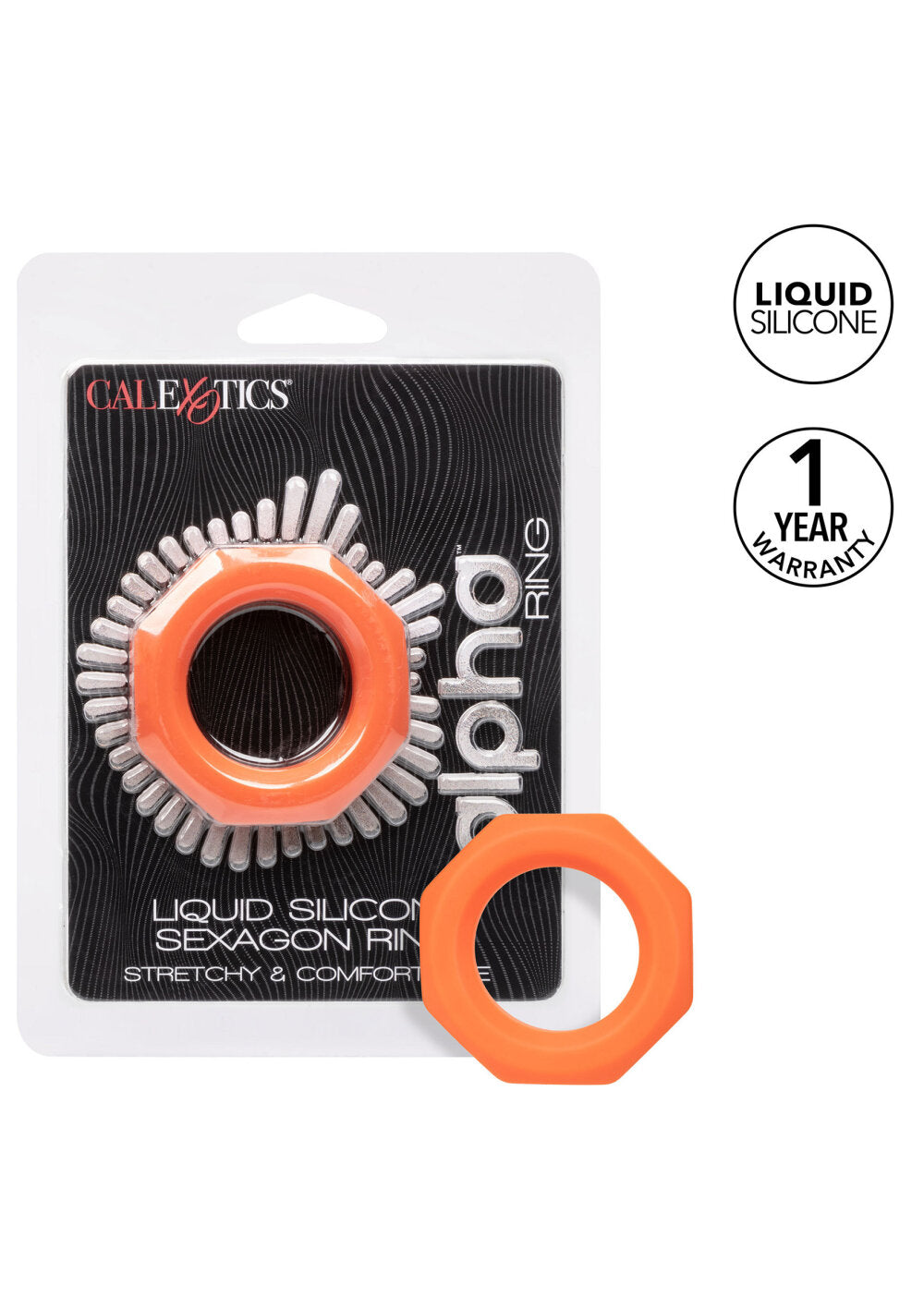 CalExotics Alpha Liquid Silicone Sexagon Ring