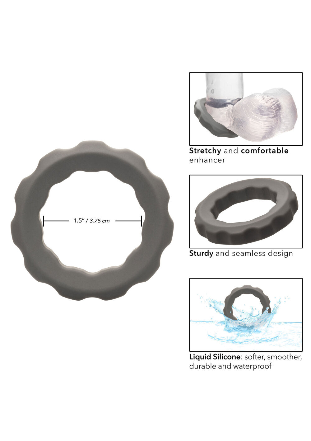 CalExotics Alpha Liquid Silicone Erect Ring